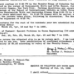 Announcements, 1986-02-19. ...