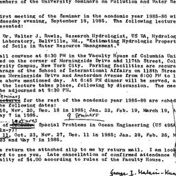 Announcements, 1985-09-18. ...