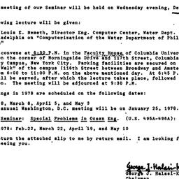 Announcements, 1977-11-23. ...