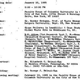 Minutes, 1985-01-28. Pollut...