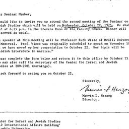 Announcements, 1975-09-29. ...