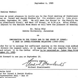 Announcements, 1989-09-06. ...