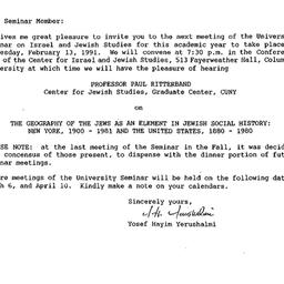 Announcements, 1991-01-15. ...