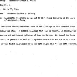 Minutes, 1969-03-25. Israel...