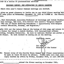 Announcements, 1973-11-29. ...