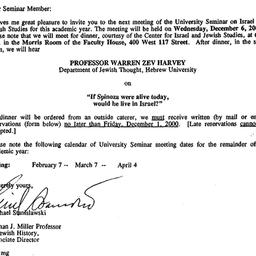 Announcements, 2000-11-09. ...