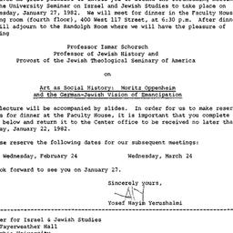 Announcements, 1982-01-11. ...