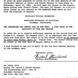 Announcements, 1984-03-19. ...