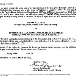 Announcements, 1993-03-02. ...
