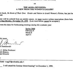 Announcements, 1999-11-19. ...