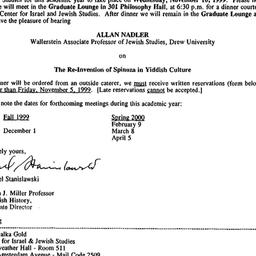 Announcements, 1999-10-26. ...