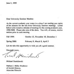Announcements, 2000-06-02. ...