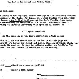Announcements, 1971-04-08. ...