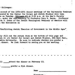 Announcements, 1971-02-09. ...