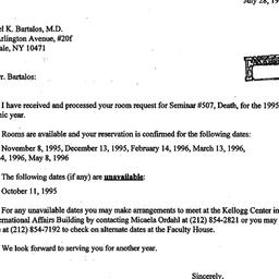 Correspondence, 1996-07-28....