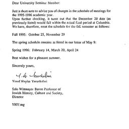 Announcements, 1996-05-30. ...