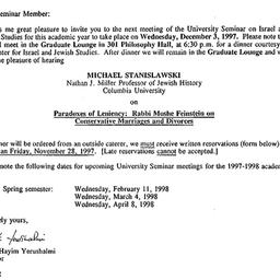 Announcements, 1997-11-18. ...