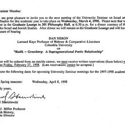 Announcements, 1998-02-17. ...