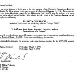 Announcements, 1998-01-21. ...