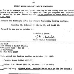Announcements, 1987-09-28. ...