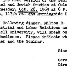 Announcements, 1969-09-30. ...