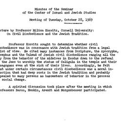 Minutes, 1969-10-28. Israel...