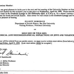 Announcements, 1999-03-23. ...