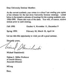 Announcements, 1999-05-11. ...
