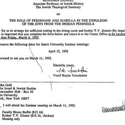 Announcements, 1992-02-19. ...