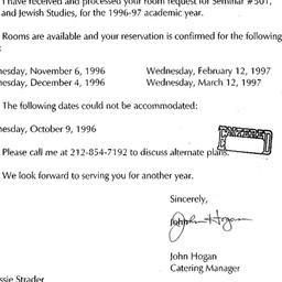 Correspondence, 1997-07-10....