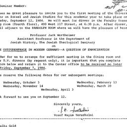 Announcements, 1985-08-24. ...