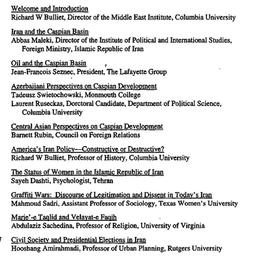 Schedules, Iran in Modern T...