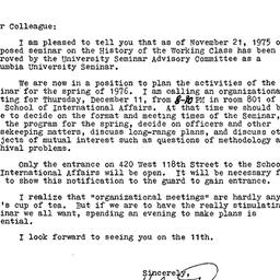 Announcements, 1975-11-25. ...