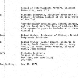Minutes, 1976-04-20. Twenti...