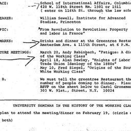 Announcements, 1979-02-19. ...