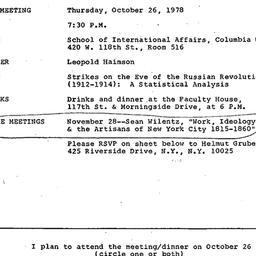Announcements, 1978-10-26. ...