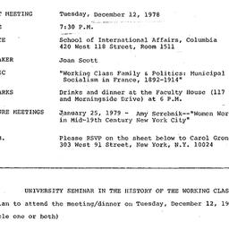 Announcements, 1978-12-12. ...