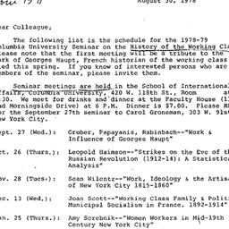 Announcements, 1979-08-30. ...