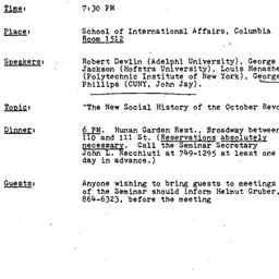 Announcements, 1984-02-23. ...
