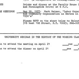 Announcements, 1977-04-21. ...
