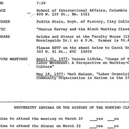 Announcements, 1977-03-22. ...