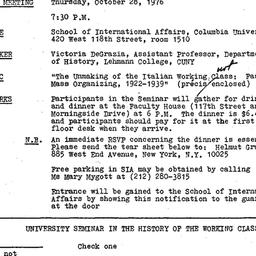 Announcements, 1976-10-28. ...