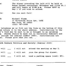 Announcements, 1995-04-20. ...