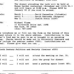 Announcements, 1995-01-10. ...