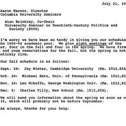 Correspondence, 1995-07-21....