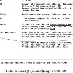 Announcements, 1981-03-19. ...
