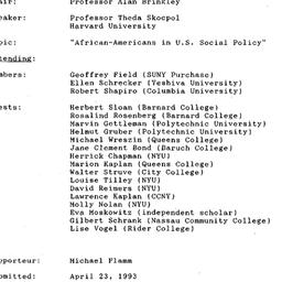Minutes, 1993-04-20. Twenti...