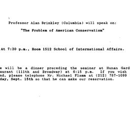 Announcements, 1992-09-16. ...