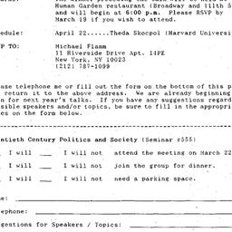 Announcements, 1993-03-22. ...