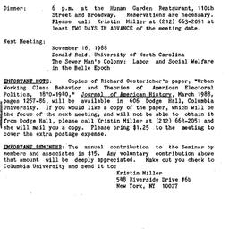 Announcements, 1988-10-13. ...